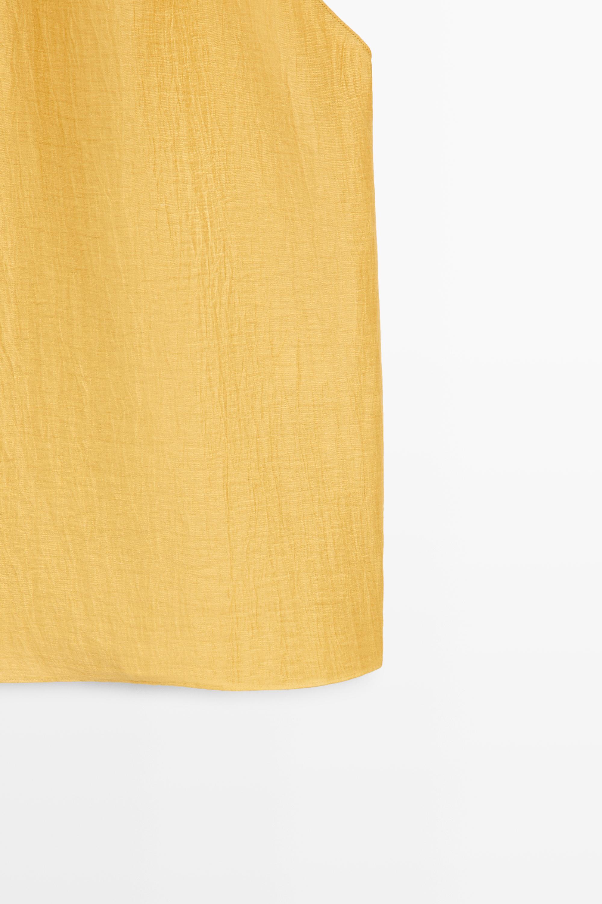 Linen blend halter top